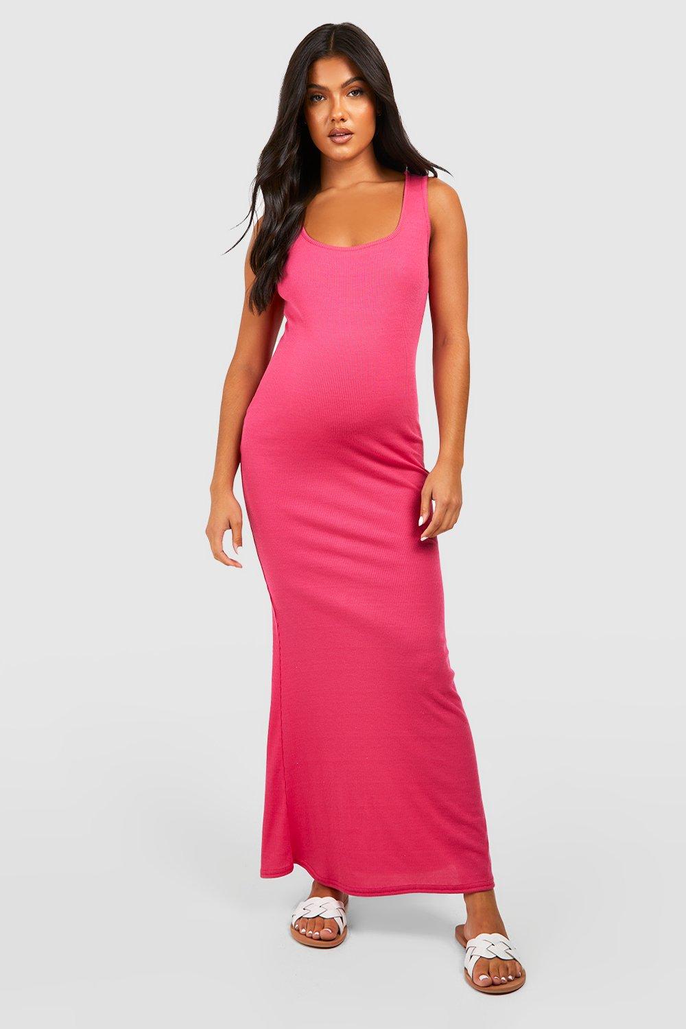 Boohoo maternity pink outlet dress